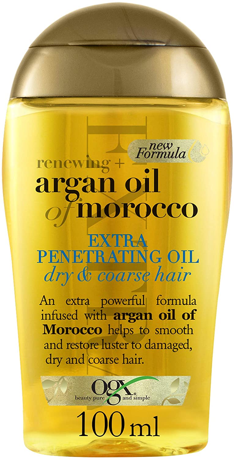 OGX, Olio per Capelli a Forte Penetrazione, Olio di Argan del Marocco, per Capelli Secchi, Ruvidi o Dannegiatti,