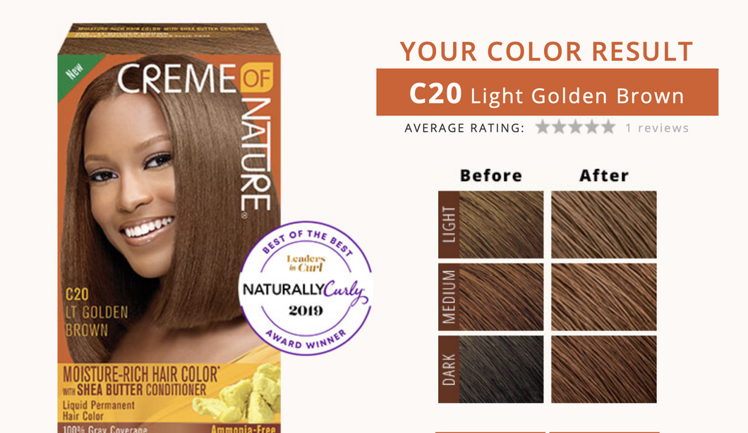 Creme Of Nature - Moisture Rich Hair Colour Light Golden Brown C20
